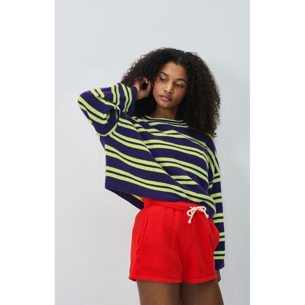 NWT American Vintage Raxow Cashmere/Wool Sweater Size M/L Purple Green
